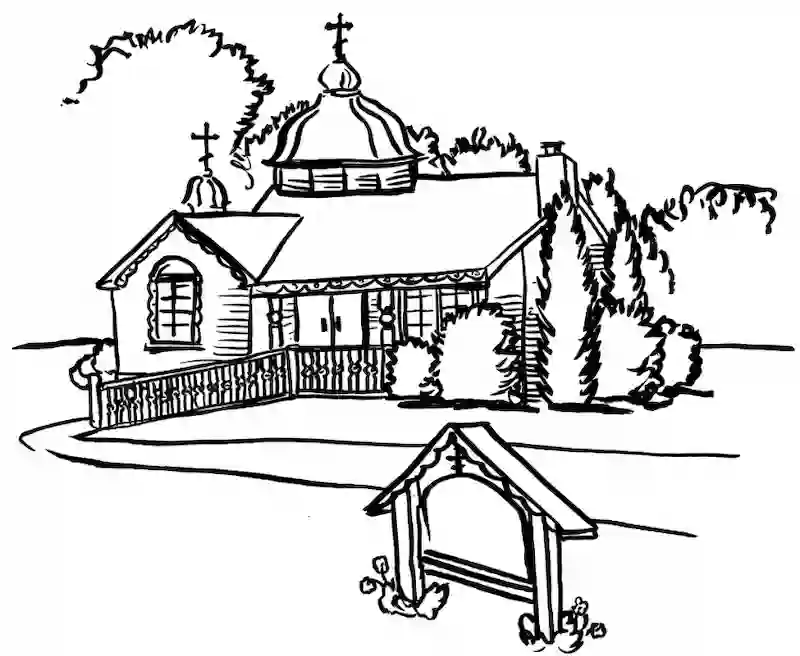 Church line-drawing